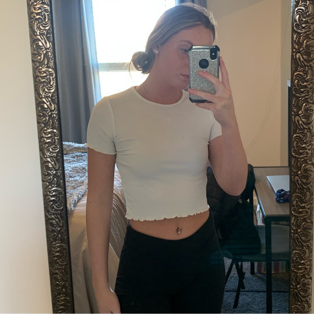 Missguided Short Sleeve Crop Top